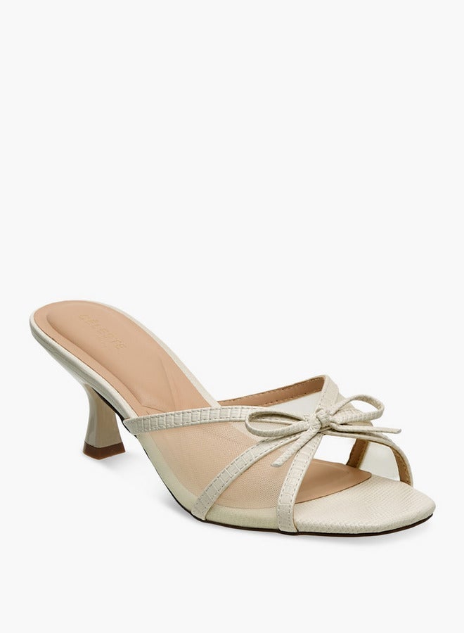 سيليست صنادل بكعب قطة مزينة بفيونكة للنساء - Image 3